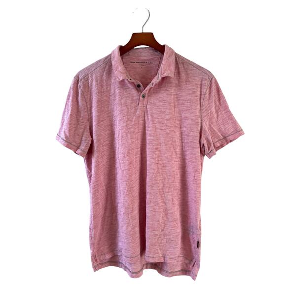 John Varvartos Heathered Pink Polo Shirt L - Picture 1 of 6
